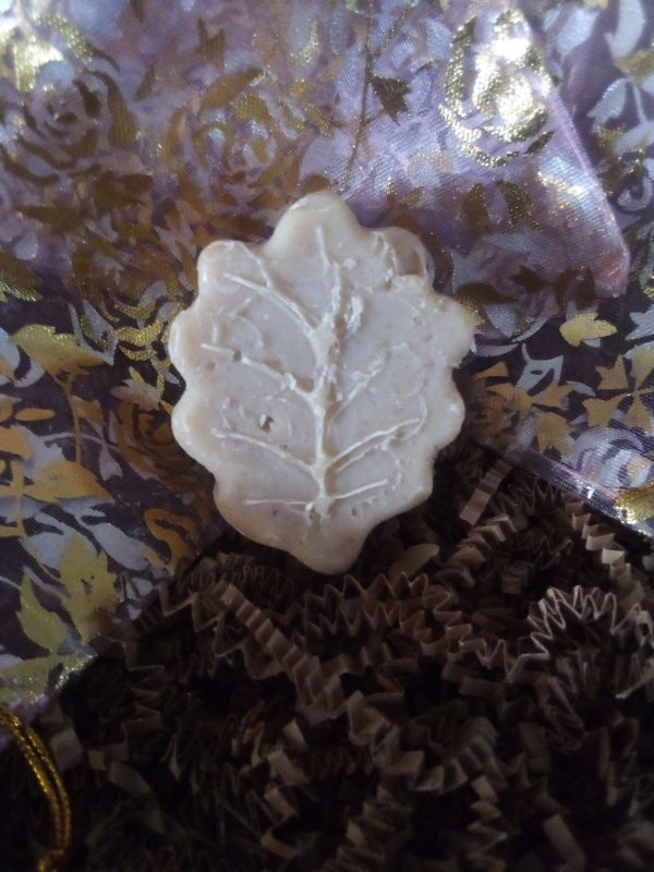 Home Made Goats Milk Soap. Rose Hip Seed Oil. Rose Scent. Leaf